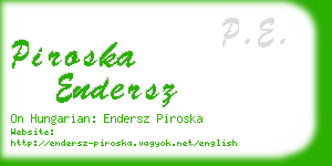 piroska endersz business card